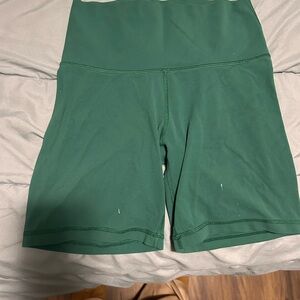 Green Women's High-Waisted Shorts